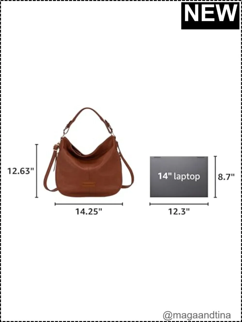 Vegan Leather Hobo Bag Women Shoulder Purses Handbags Large Tote Crossbody